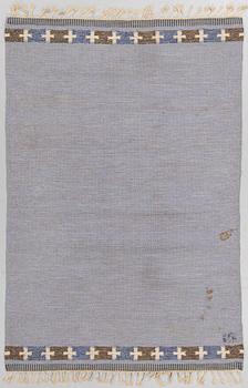 MATTO, flat weave, ca 202 x 137 cm, signed IS (probably Ingegerd Silow).