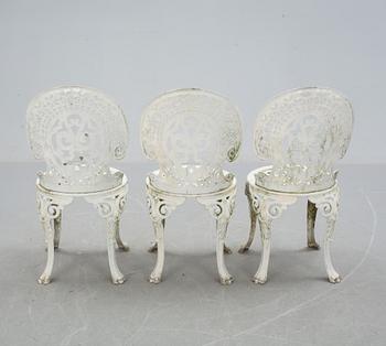 TRÄDGÅRDSMÖBEL, 4 delar, lättmetall, 1900-talets senare del.