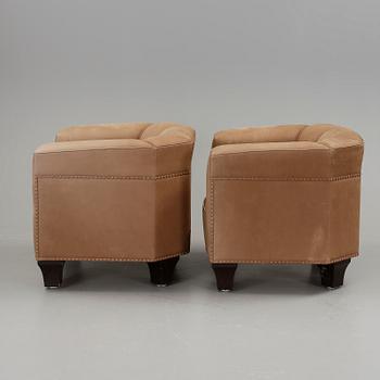 FÅTÖLJER, ett par, "Palais Stoclet", Josef Hoffman för Wittman, Österrike.