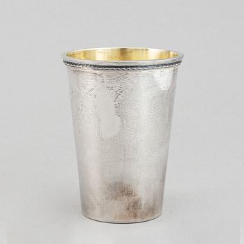 A parcel-gilt silver beaker. Mark of Sven Arne Gillgren, GAB, Stockholm 1973.