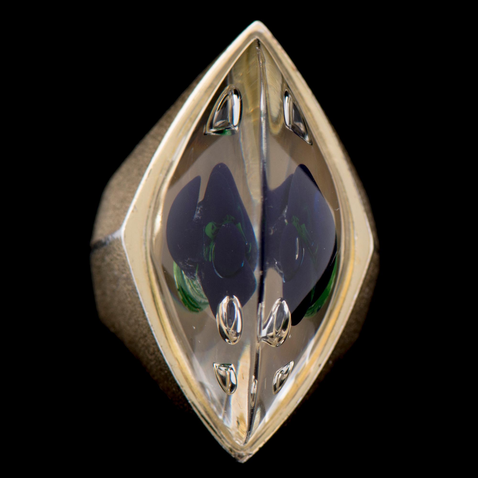 BJÖRN WECKSTRÖM, RING, "Waterworld", silver, akryl. Lapponia 2002.