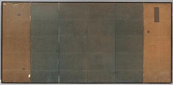 A pair of Japanese six panel screens, Edo period, 19th Century.