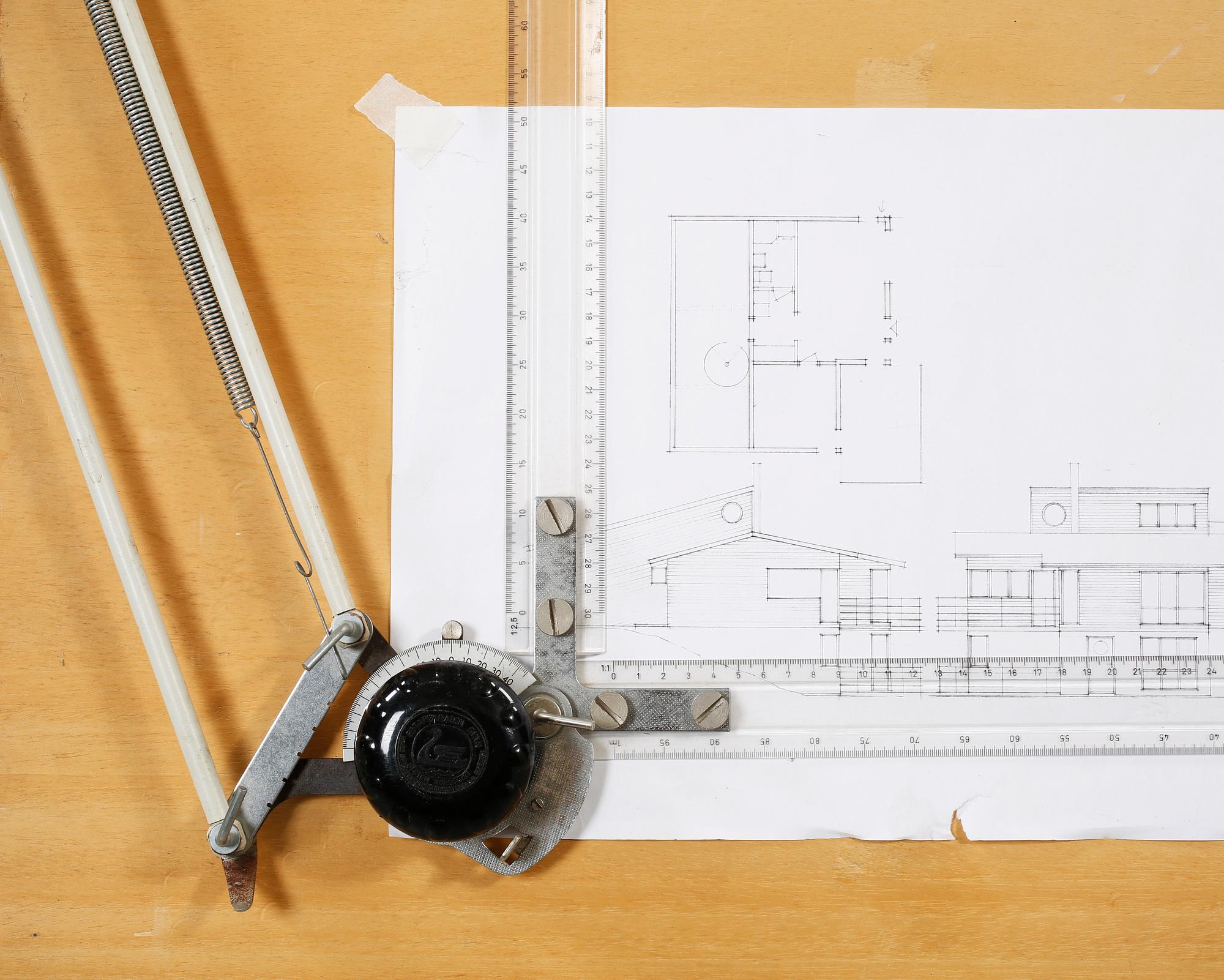 ARITEKTBORD / RITBORD, 1900-talets andra hälft.