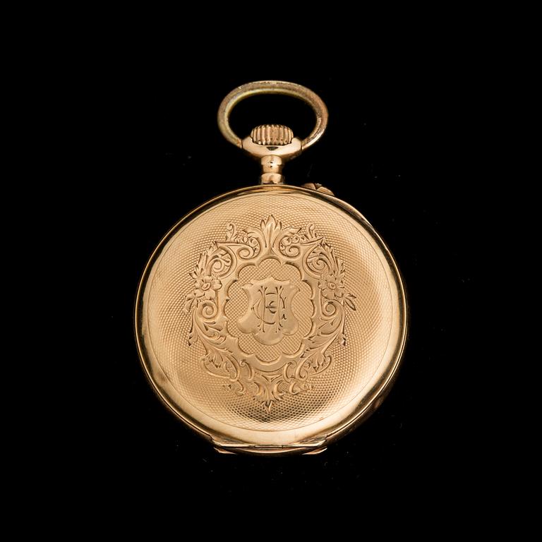 FICKUR, boett i 14K guld. 1900-talets första hälft.