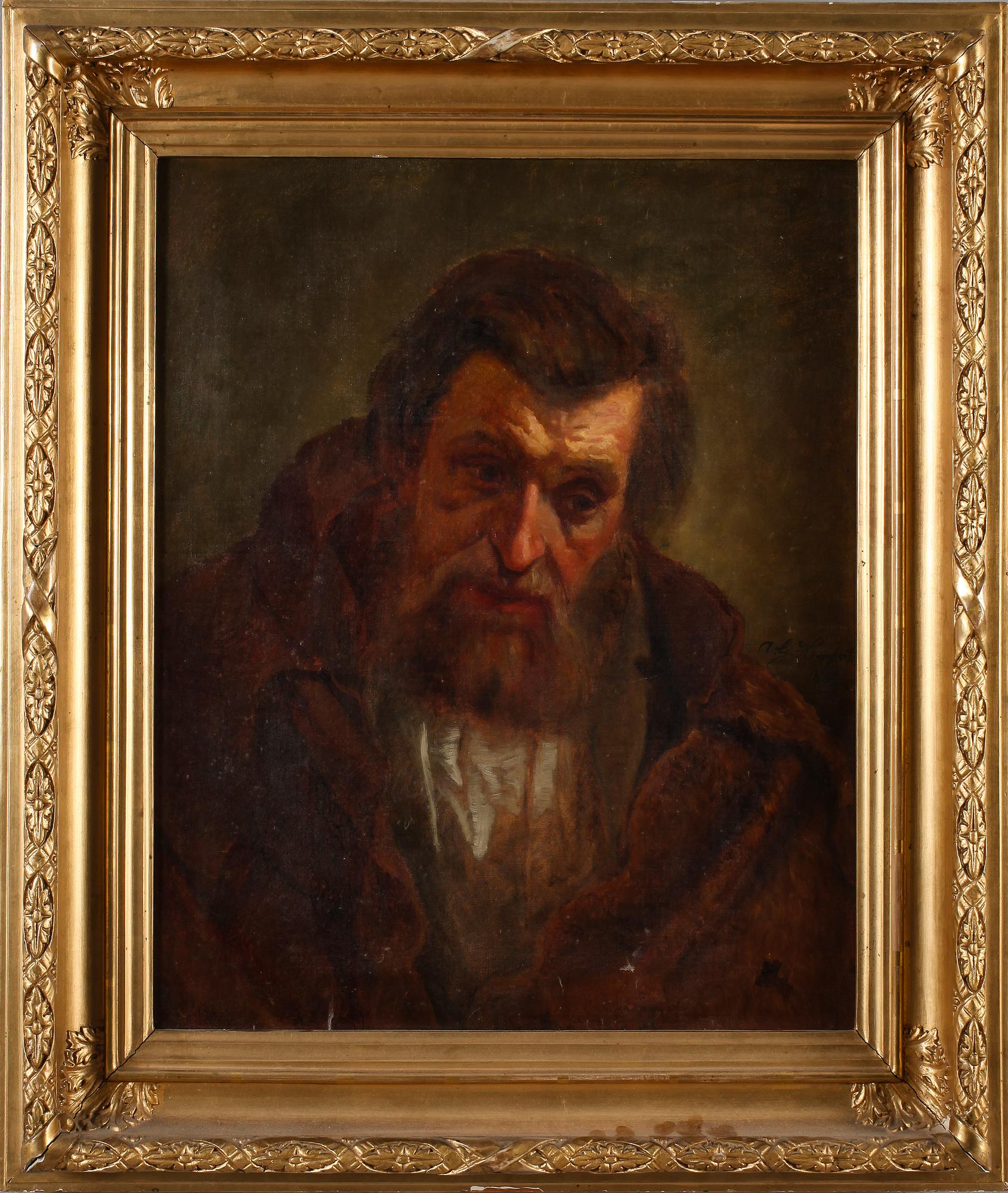 OKÄND KONSTNÄR, olja på duk, otydligt signerad och daterad 1862.