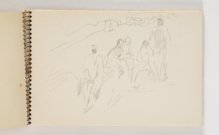 Lotte Laserstein, 10 små skissblock med teckningar.