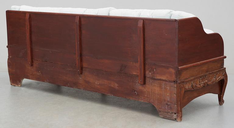 TRÅGSOFFA, rokoko/rokoko-stil, 1700 resp 1900-tal.