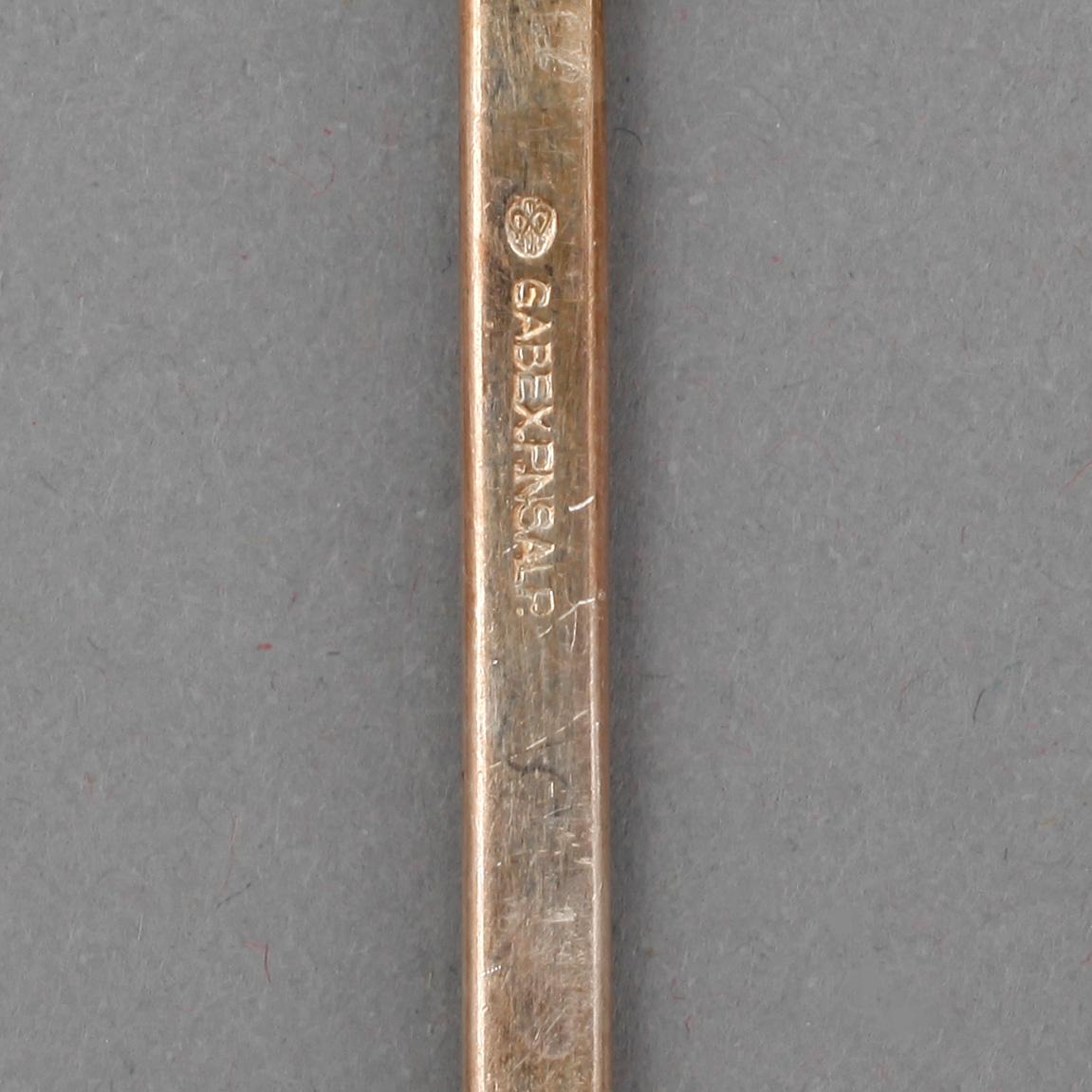 HUMMERGAFFLAR, 8 st, nysilver, GAB, 1900-tal.
