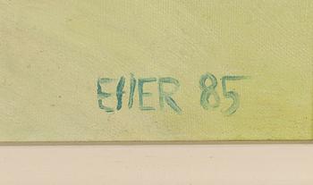Silva Eher, oil on canvas, signed and dated -85.