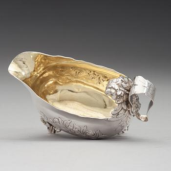 Lars Boye, gräddsnäcka, silver, Stockholm 1776, rokoko.