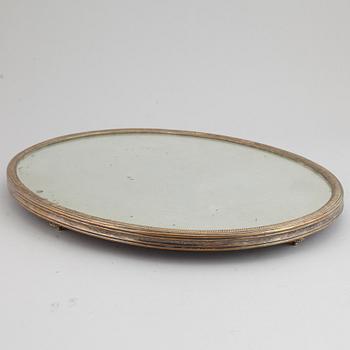 A argent hache table top, England, circa 1900.