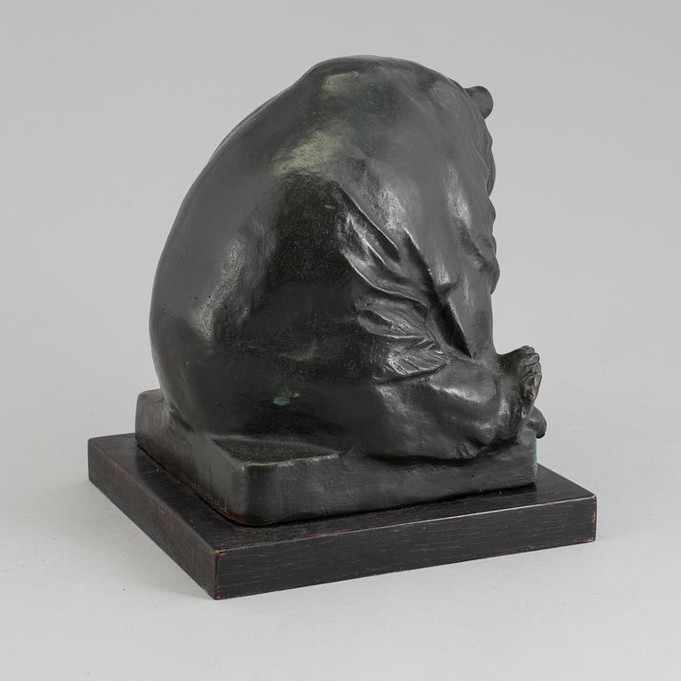 A bronze sculpture by Carl Fagerberg, signed. Herman Bergman.