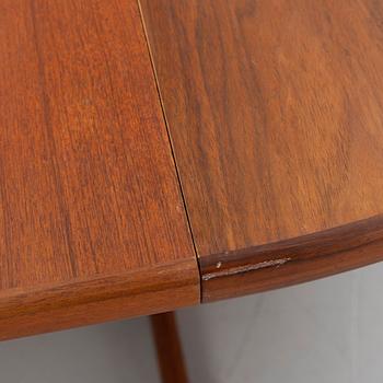 Karl Erik Ekselius, a teak and walnut veneered dining table, JOC Vetlanda, 1960's.