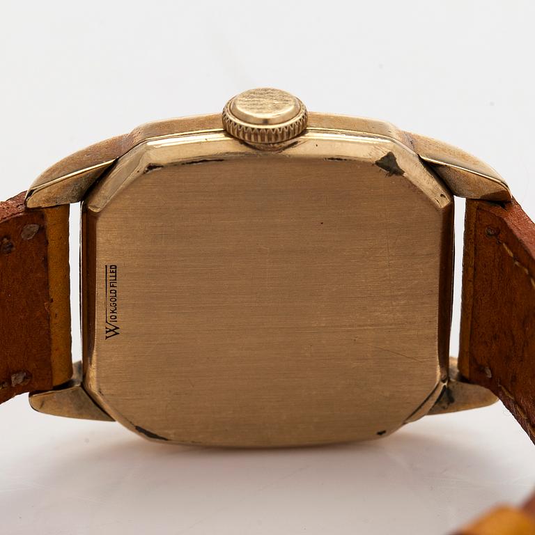 Hamilton, “Dodson”, wristwatch, 27 x 28 mm, gold-plated, manua, 1930s.