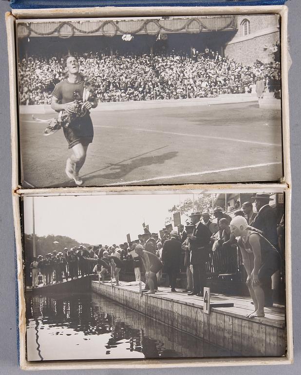 ETUI MED VYKORT, Olympiaden Stockholm 1912.