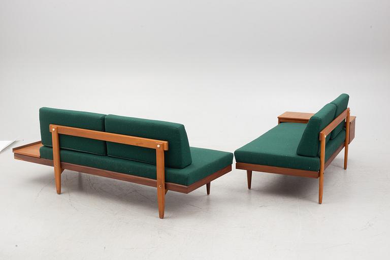 Haldor Vik & Ingmar Relling, daybed/module sofa, 2 pcs, "Svane", from the Svane series, Ekornes Fabrikker A/S, Norway.