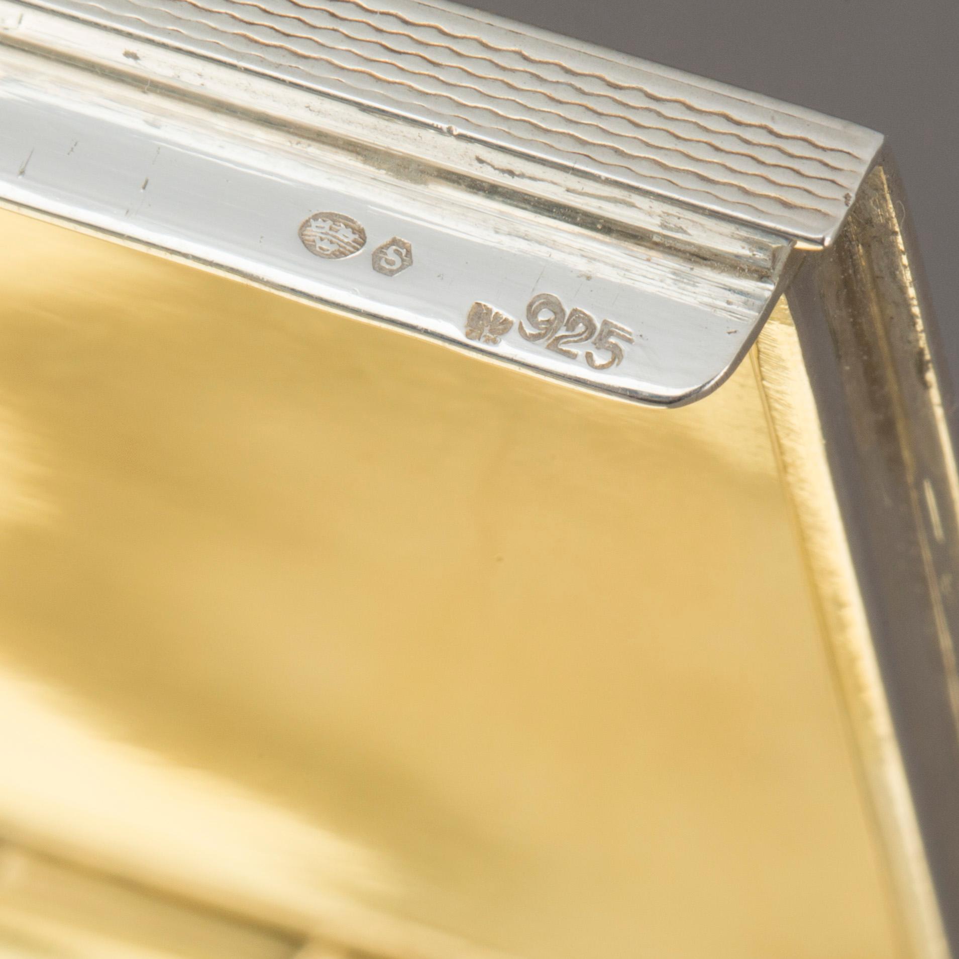 CIGARETTETUI, svenska importstämplar, 925, silver, vikt ca 152 g.