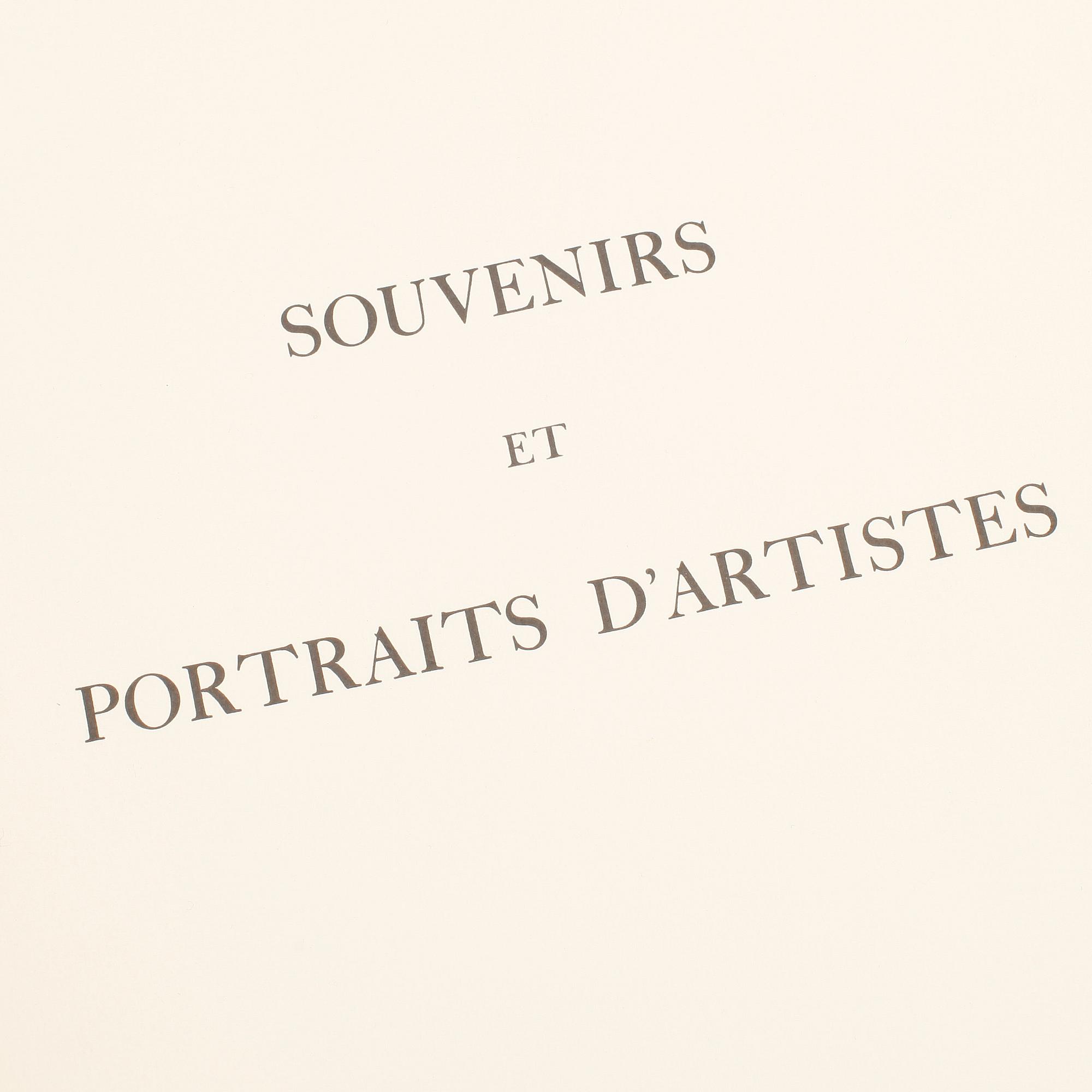 FERNAND MOURLOT, portfölj med 25 litografier, "Souvenirs et portraits d'artistes", utgiven 1972.