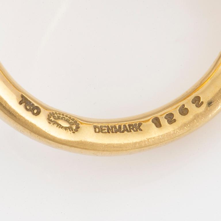 A Georg Jensen Regitze Overgaard 18K gold 'devoted heart' ring.