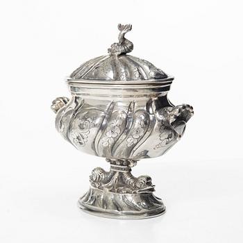 Empire-style sugar bowl on a foot, 20th century.