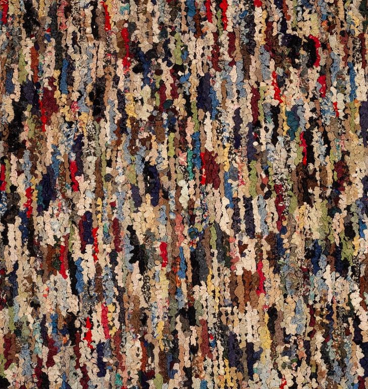 A carpet, rag-rug, ca 229 x 166 cm.