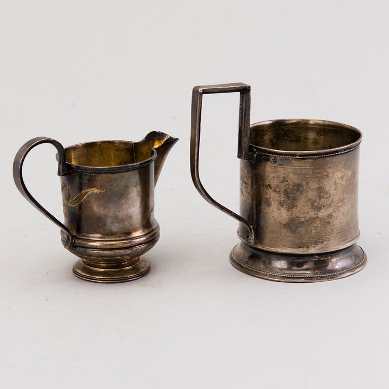 Three Russian Silver Objects, Moscow 1898-1926.