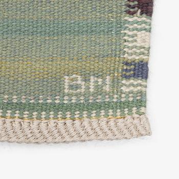 Barbro Nilsson, a carpet, 'Falurutan grön I', flat weave, c. 266 x 210 cm, signed AB MMF BN.