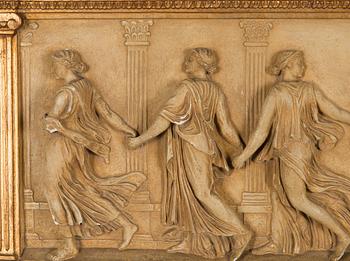 Kipsireliefi / frisi, 1900-luku, "Borghesen tanssijat".