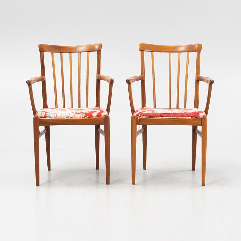 A pair of 'Herrgården' armchairs by Carl Malmsten, second half of the 20th Century.