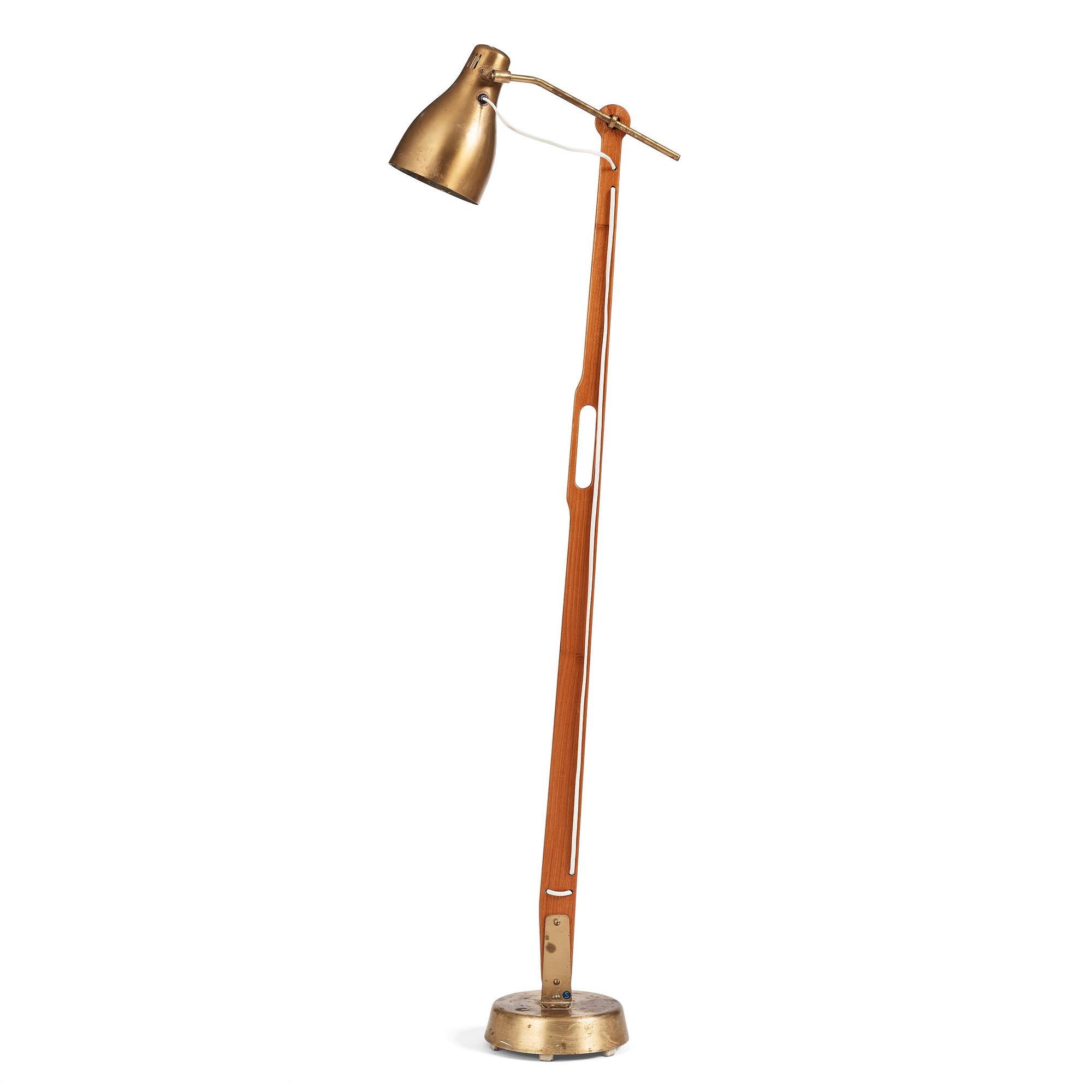 Hans Bergström, golvlampa, modell "544", ateljé Lyktan, Åhus, 1940-50-tal.