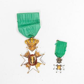 Order of the Vasa, Sweden, Knight's cross, gold 18k.