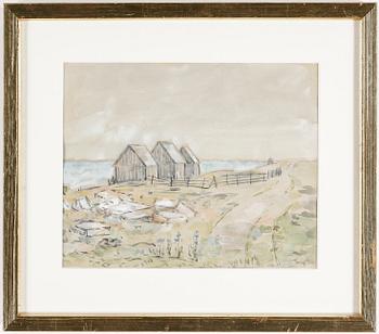 Arthur Percy · ARTHUR PERCY, akvarell, signerad.