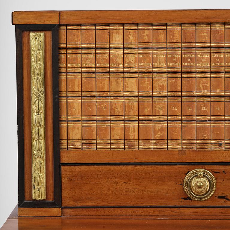 A presumably German Louis XVI mahogany desk, late 18th century.