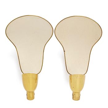 422. Carl-Axel Acking, a pair of wall lamps model 5029, Bröderna Malmströms Metallvarufabrik, Malmö, 1950s.