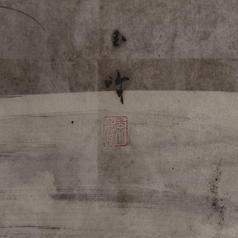 A Japanese four panel folding screen 'Byobu', first half of the 20th century.