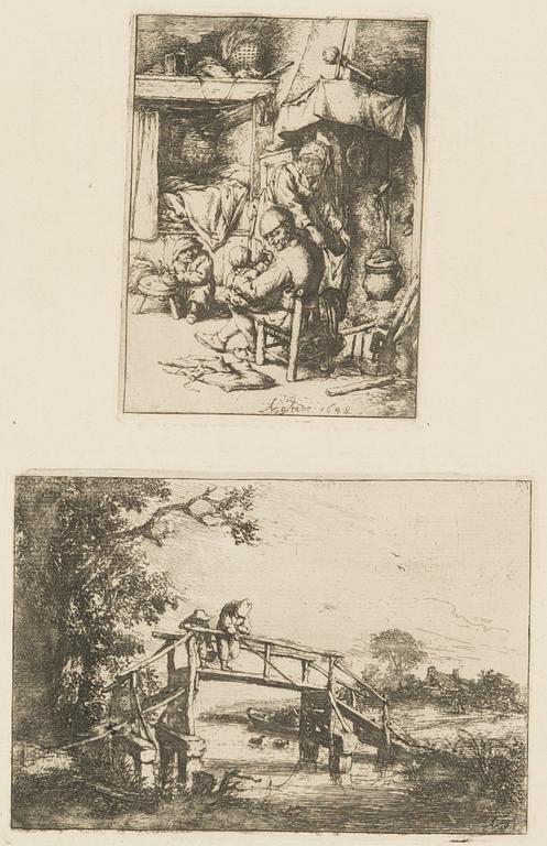 Adriaen van Ostade, etsauksia, 2 kpl.