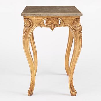 A Swedish rococo-style giltwood table, Stockholm, 19th century.