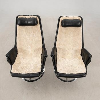 Bruno Mathsson, fåtöljer 1 par, "Jetson" för DUX sent 1900-tal.