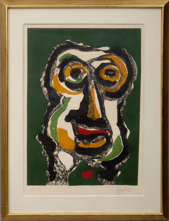 KAREL APPEL (HOLLAND), carborundum etsning, 90/99, sign. och dat. -75.