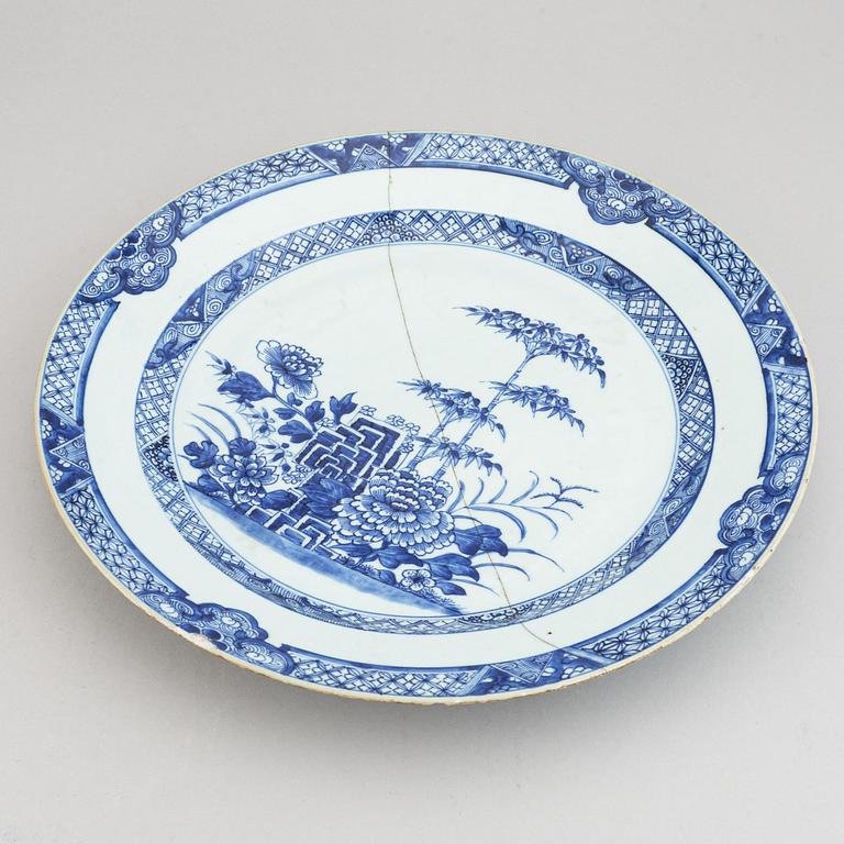 Two blue and white serving dishes, Qing dynasty, Qianlong (1736-95).