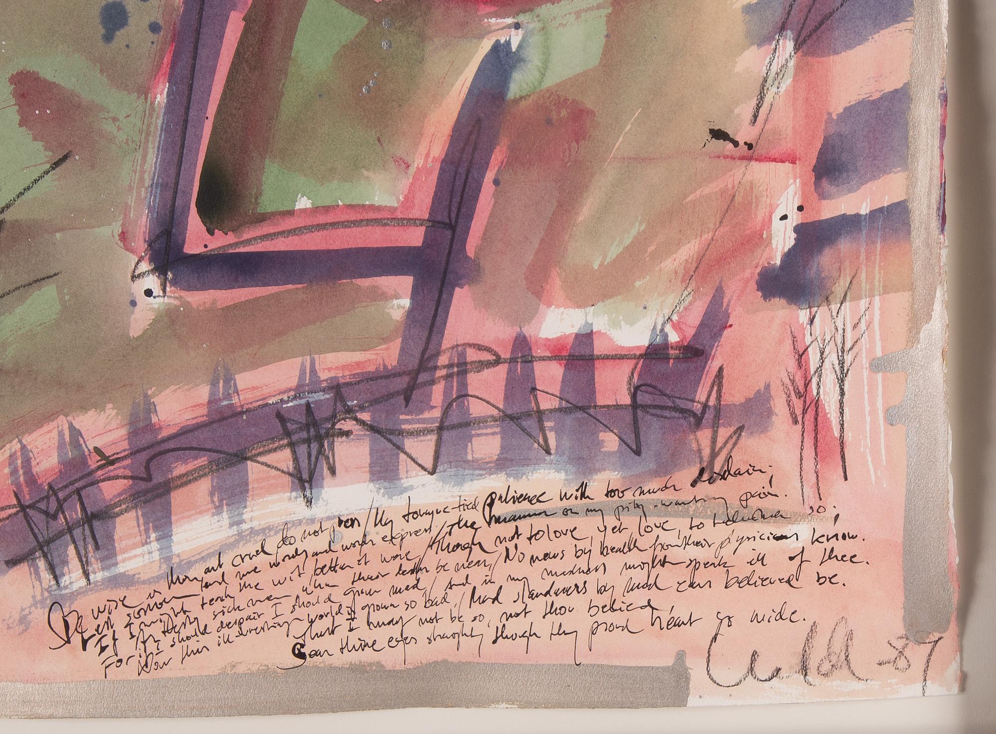 ULF LUNDELL, mixed media, signed Lundell and dated -87.
