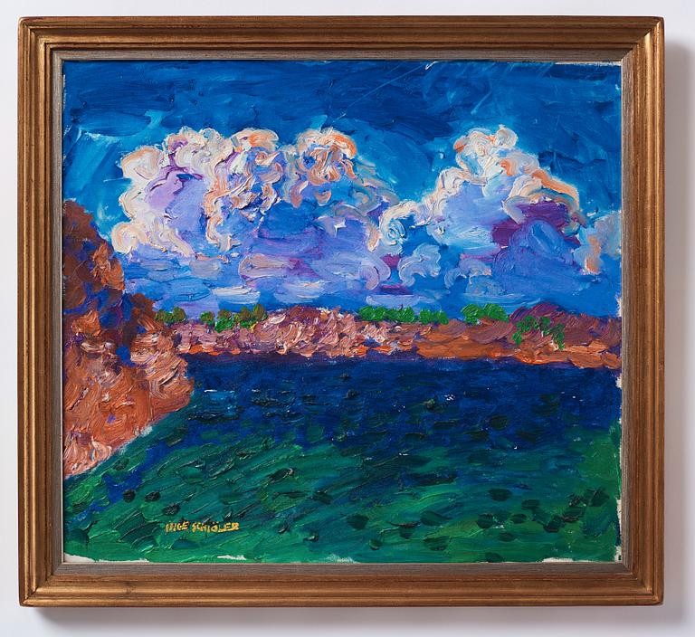 Inge Schiöler, "Moln över ö" (Cloud over island).