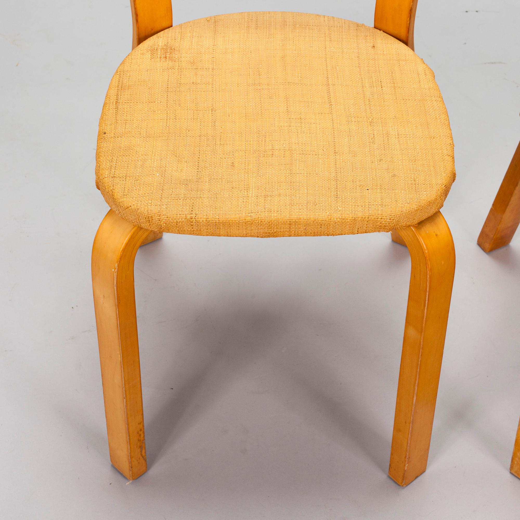 Alvar Aalto, stolar, 2 st, modell 69, Artek 1960-tal.