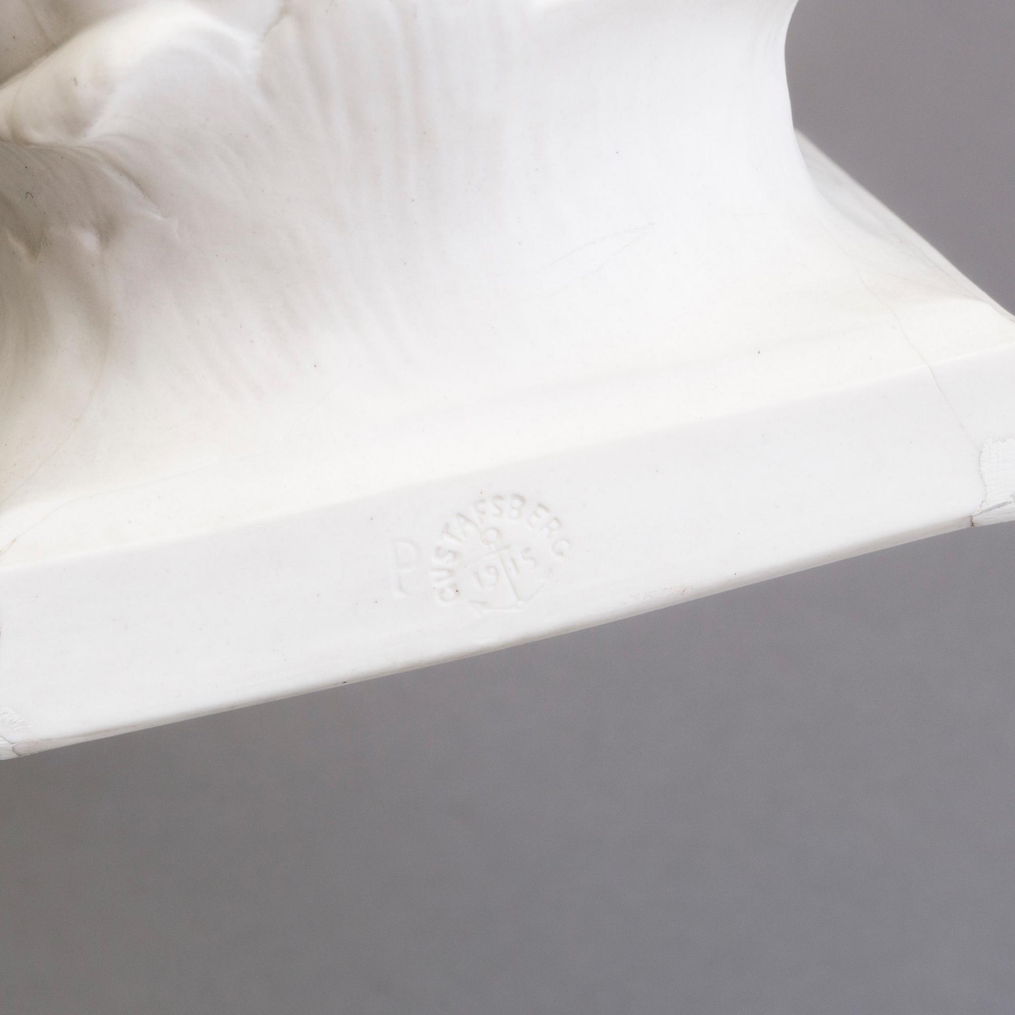 TWO PARIAN FIGURES, Gustafsberg, early 20th century.