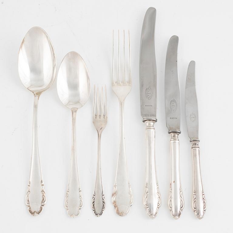 Cutlery service, silver, 95 pieces, model "Haga", Skandia/Hultman, Stockholm, various years between 1937-1957.