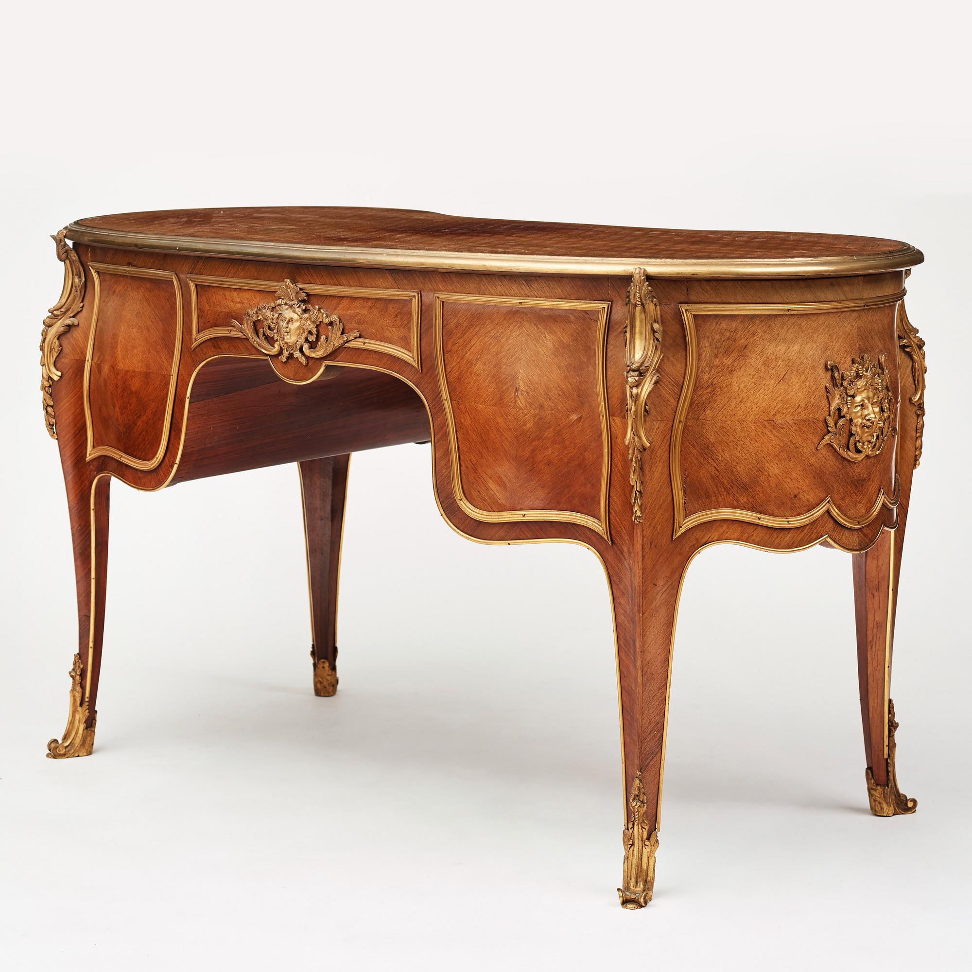 A Napoleon III writing desk, late 19th century.
