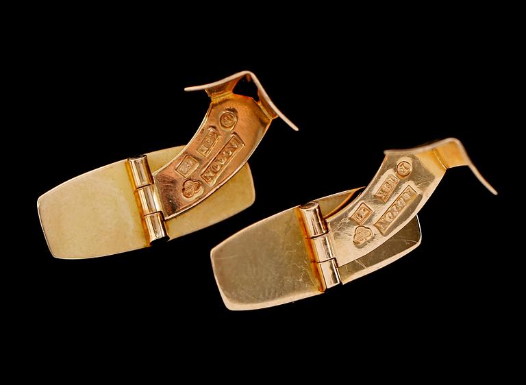 MANSCHETTKNAPPAR, 1 par, 18 k guld, Alton, 1969. Vikt ca 8 gram.