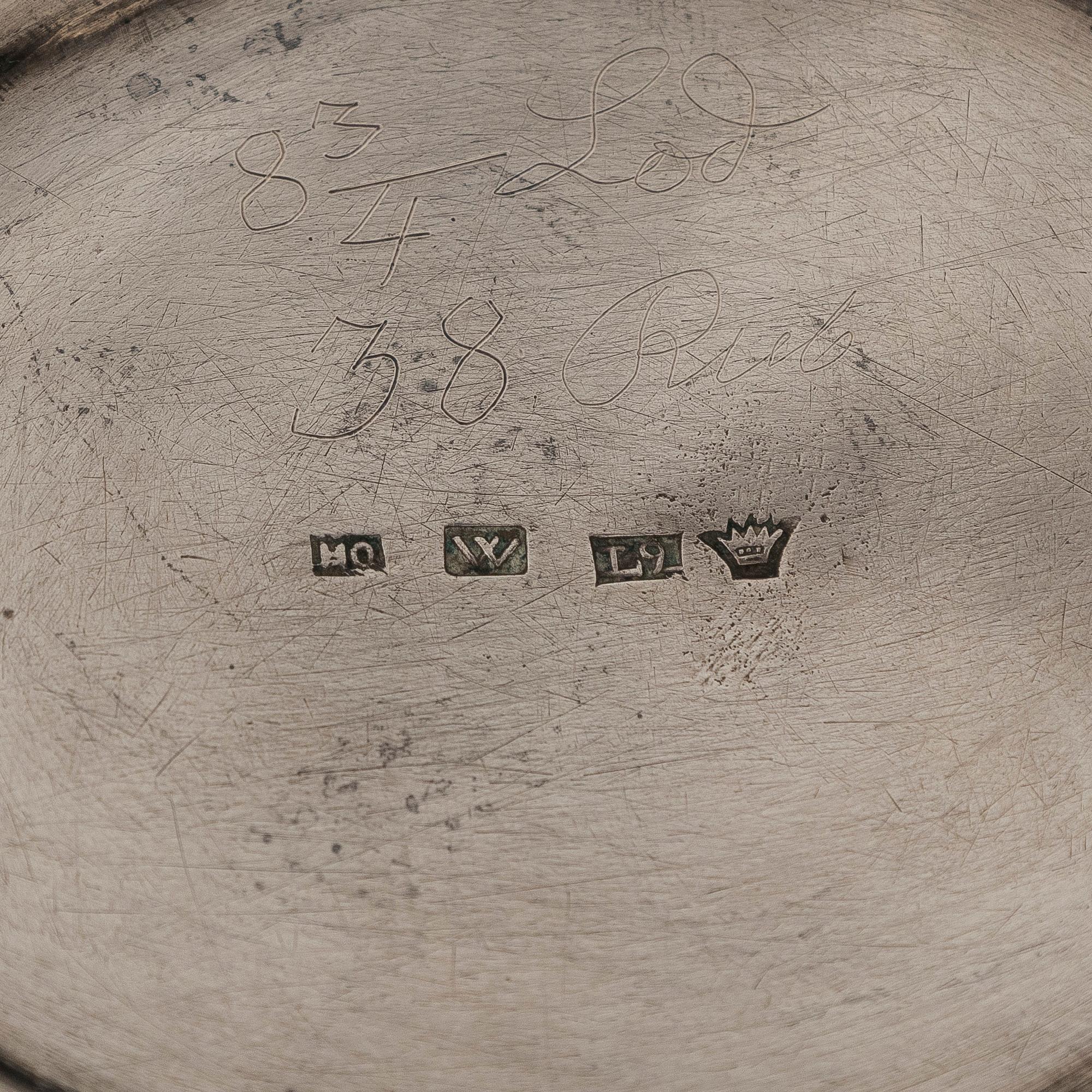 Henrik Qvarnberg, gräddsnäcka, silver, Viborg 1844.