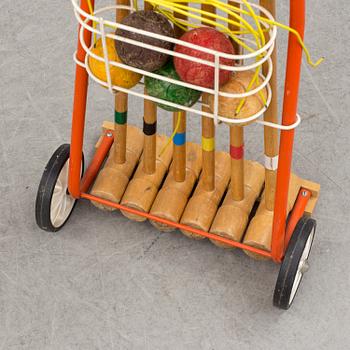 a 1960's wood CROQUET GAME.