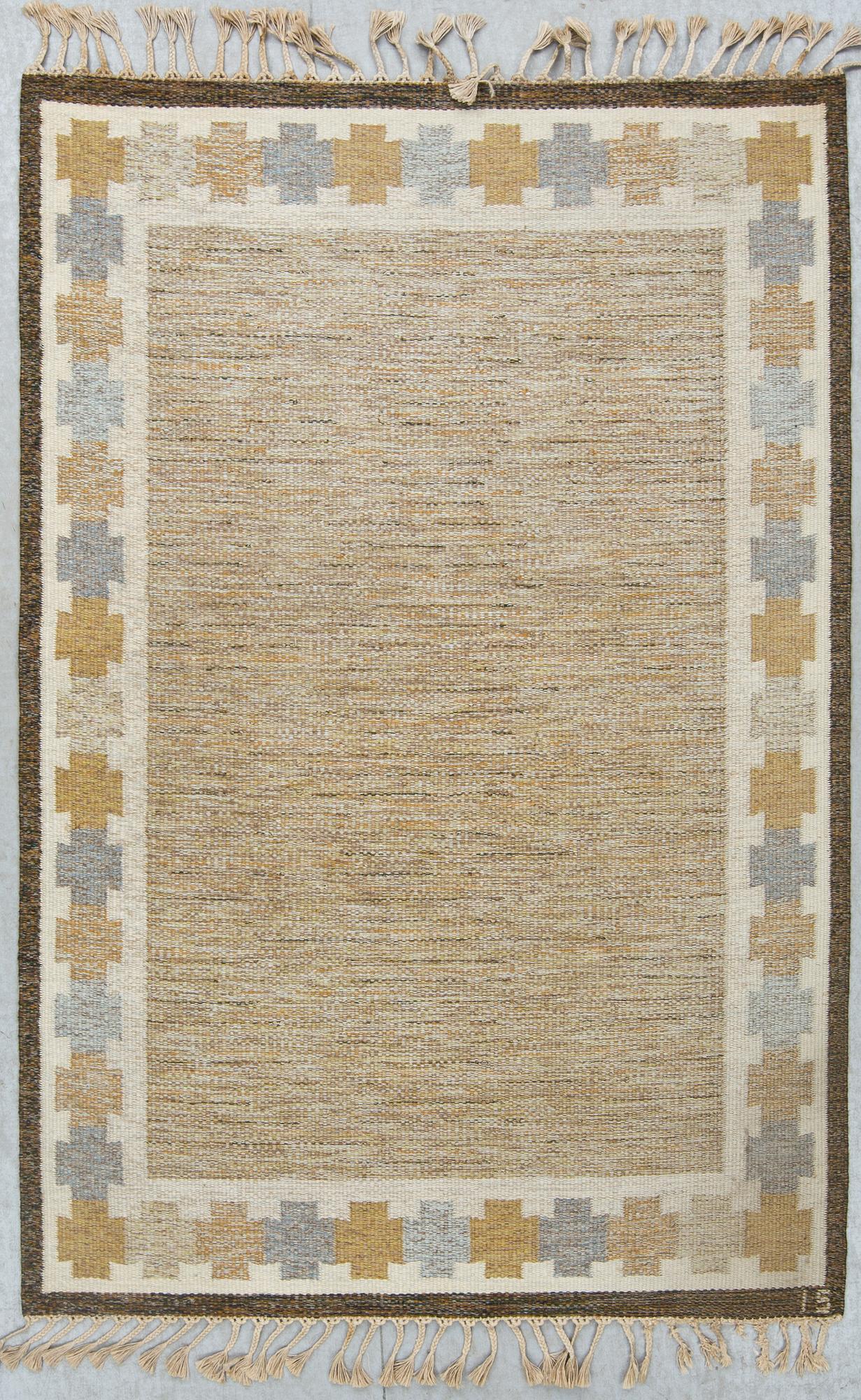 MATTA, rölakan, monogramsignerad IS, Ingegerd Silow. Ca 201 x 138 cm.